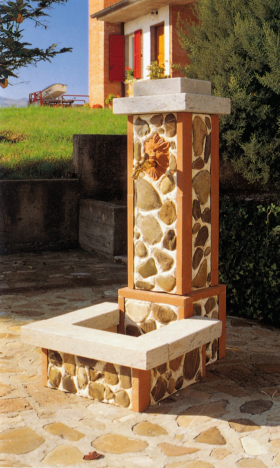 Fontane da giardino pietra naturale: fonte alla roccia fontane da ...